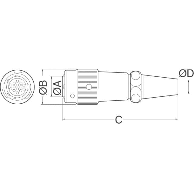 JRC16BP-14S(71) Hirose Electric Co Ltd  Assemblages de connecteurs circulaires